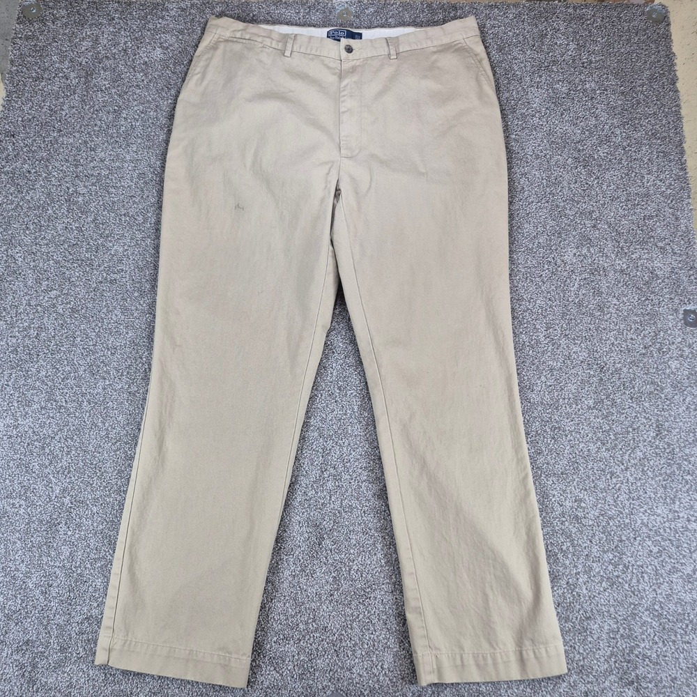 Polo Ralph Lauren Chino Pants‎ Mens 40x32 Khaki Cotton Straight Leg Trousers